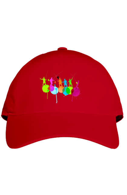 Кепка з принтом "Яскрава рибалка". Вудки, рибалка, рибалки. 2070702