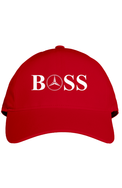 Cap with prints the boss of mercedes. Boss, cars, mercedes. 2070702