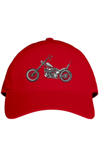 Кепка з принтом "Мотобайк". Вінтаж, мото, ретро. 2070702