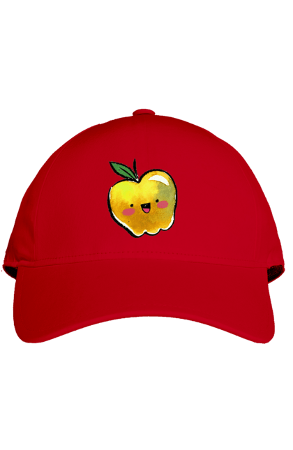 Кепка з принтом "Миле жовте яблуко". Літо, миле, смайлик, яблуко. 2070702