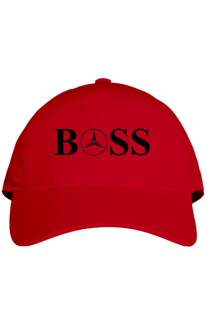 Cap with prints the boss of mercedes. Boss, cars, mercedes. 2070702