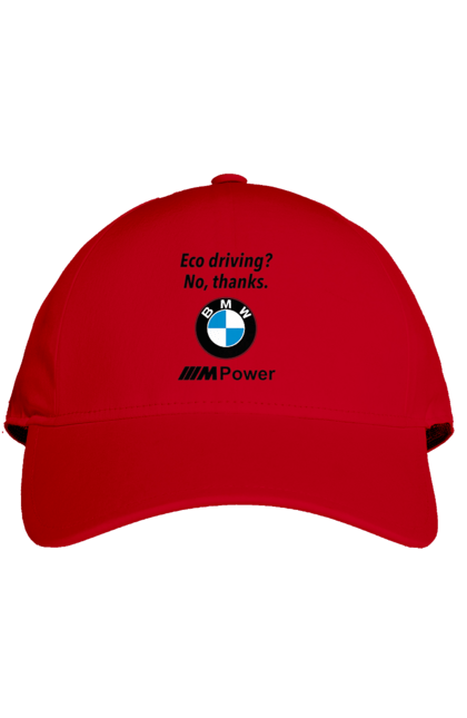 Кепка з принтом "Електрокар? нет, спасибо. БМВ". Бмв, електрокар, м серія, фан. 2070702
