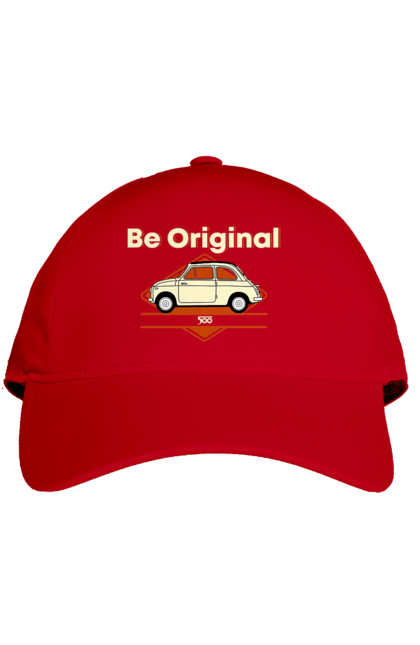 Cap with prints Fiat 500. Auto, fiat, machine. 2070702