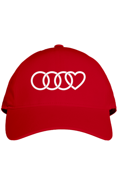 Кепка з принтом "Ауді сердечко". Ауді, машини, сердечко. 2070702