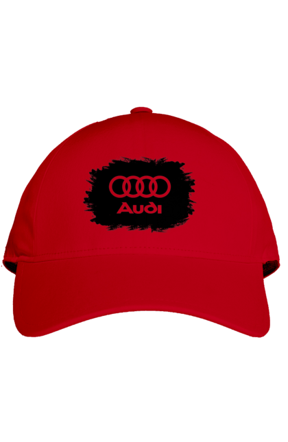 Кепка з принтом "Ауді чорний лого". Ауді, машини. 2070702