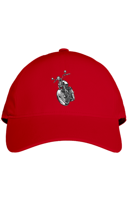 Cap with prints 01 Motorcycle 5. Bike, motto, retro, vintage. 2070702