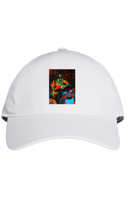 Cap with prints Sex is cats. Picture, roll, sex. 2070702