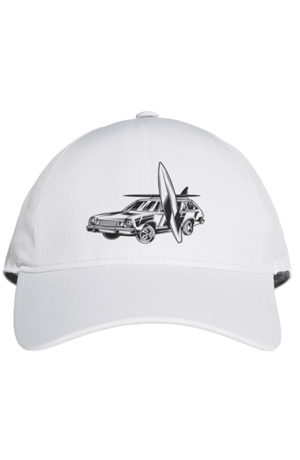 Cap with prints 06 Surf 2. Machine, retro, surfing, vintage. 2070702