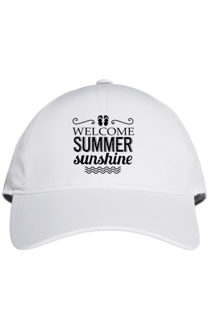 Кепка з принтом "Привіт літні заходи". Вьетнамки, літо, сонце. 2070702