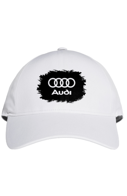 Кепка з принтом "Ауді чорний лого". Ауді, машини. 2070702