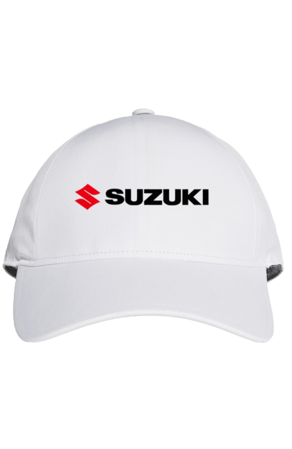 Cap with prints Suzuki logo. Auto, logo, machine, suzuki. 2070702