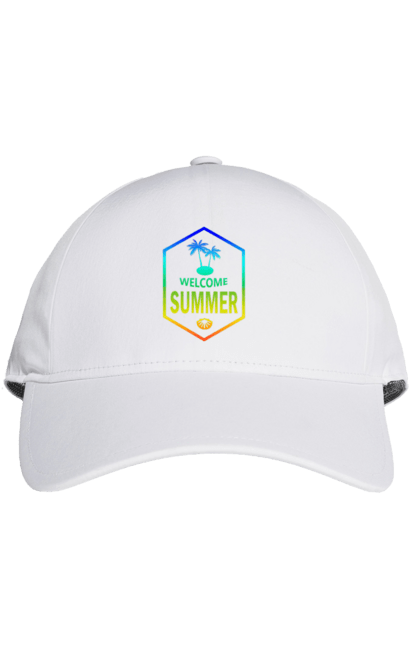 Кепка з принтом "Привіт літо 1". Градієнт, літо, привіт. 2070702