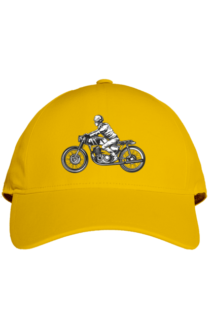 Cap with prints 02 Motorcycle 11. Biker, motto, retro, vintage. 2070702
