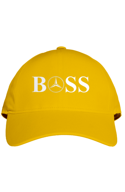 Cap with prints the boss of mercedes. Boss, cars, mercedes. 2070702