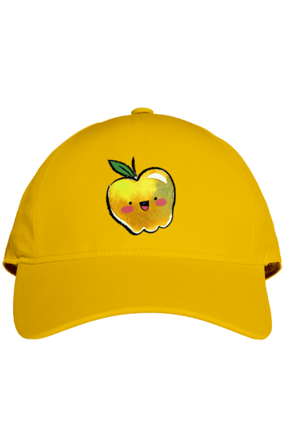 Кепка з принтом "Миле жовте яблуко". Літо, миле, смайлик, яблуко. 2070702