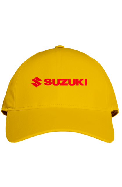 Cap with prints Suzuki 3 Red. Auto, logo, machine, suzuki. 2070702