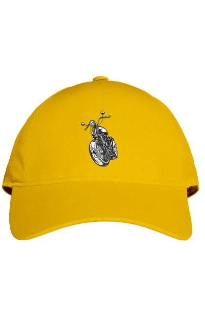 Cap with prints 01 Motorcycle 5. Bike, motto, retro, vintage. 2070702