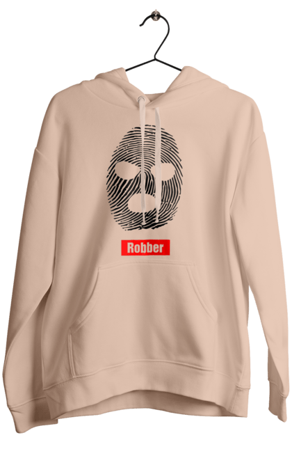 Жіноче худі з принтом "Відбиток Робер". Балаклава, відбиток, обличчя. 2070702