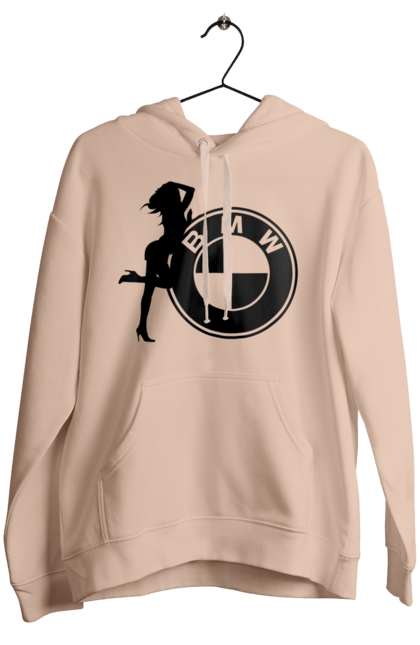 Женское худи с принтом Bmw Girl. Бмв, машины. 2070702