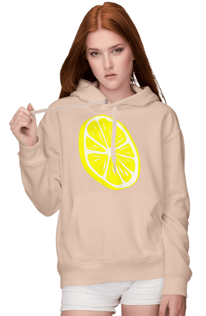 Жіноче худі з принтом "Лимон". Великий, лимон, яскравий. 2070702
