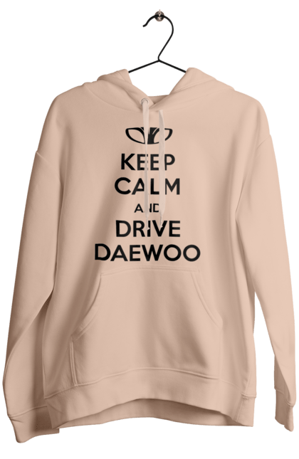 Жіноче худі з принтом "Зберігайте Спокій і Водіть Daewoo". Део, ланос. 2070702