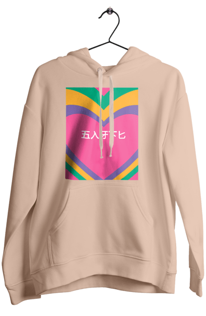 Жіноче худі з принтом "Блять кольоровий". Ієрогліфи, напис. 2070702