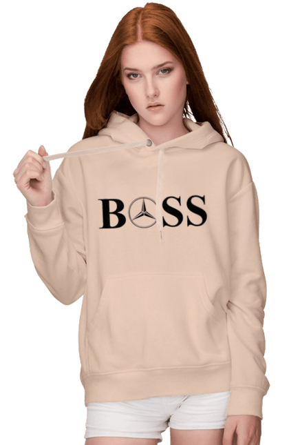 Women`s hoodie with prints the boss of mercedes. Boss, cars, mercedes. 2070702