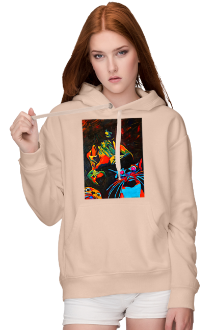 Жіноче худі з принтом "Секс коти". Картина, коти, секс. 2070702