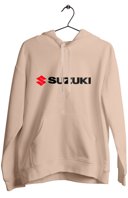 Women`s hoodie with prints Suzuki logo. Auto, logo, machine, suzuki. 2070702