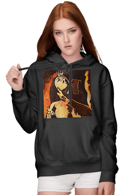 Жіноче худі з принтом "Страсна жінка". Жінка, картина, секс. 2070702