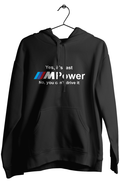 Жіноче худі з принтом "M power white BMW". Бмв, м серія. 2070702