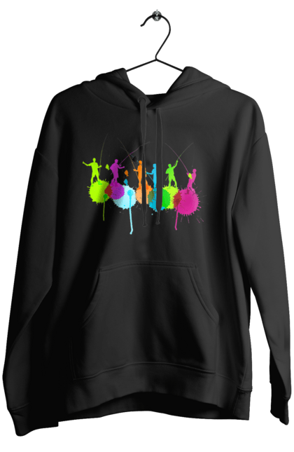 Жіноче худі з принтом "Яскрава рибалка". Вудки, рибалка, рибалки. 2070702