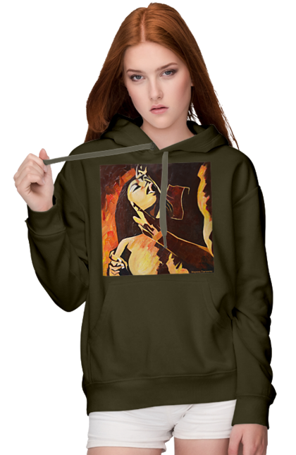 Жіноче худі з принтом "Страсна жінка". Жінка, картина, секс. 2070702