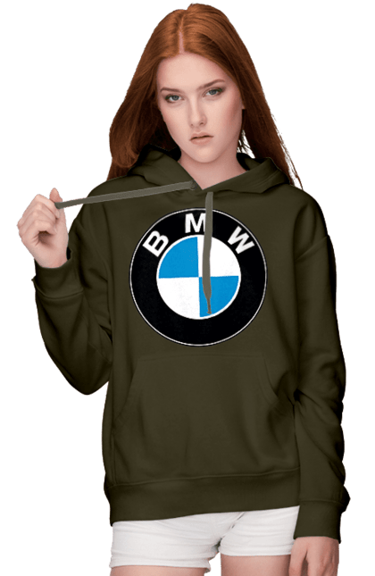 Жіноче худі з принтом "Bmw Logo". Бмв, машини. 2070702