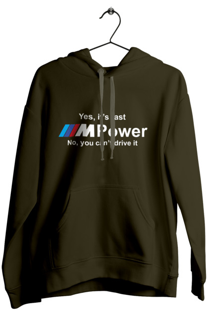 Жіноче худі з принтом "M power white BMW". Бмв, м серія. 2070702