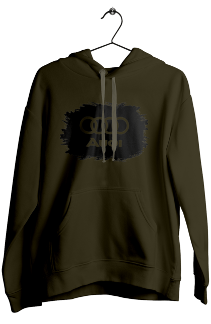 Women`s hoodie with prints Audi black ravines. Audi, cars. 2070702