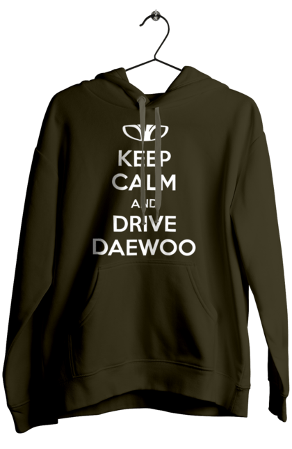 Жіноче худі з принтом "Зберігайте Спокій і Водіть Daewoo". Део, ланос. 2070702