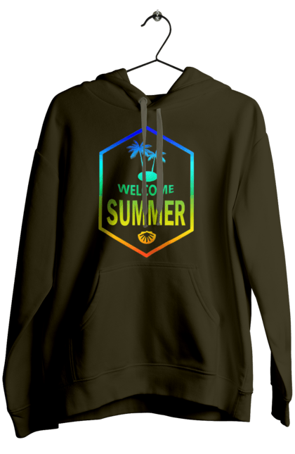 Жіноче худі з принтом "Привіт літо 1". Градієнт, літо, привіт. 2070702