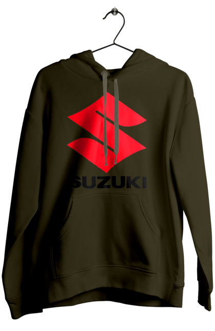 Women`s hoodie with prints Suzuki Bl. Auto, logotype, machine, suzuki. 2070702