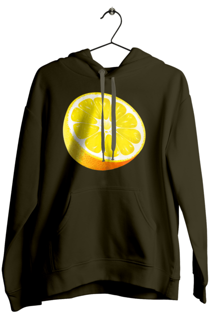 Жіноче худі з принтом "Половина лимона". Лимон, літо, свіжість. 2070702