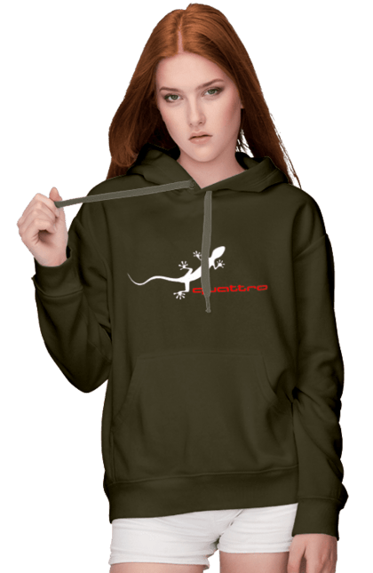 Women`s hoodie with prints Audi Quattro. Audi, cars. 2070702