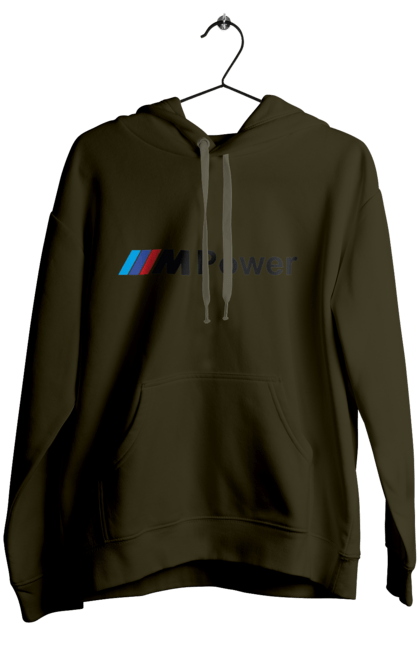 Женское худи с принтом Mpower БМВ. Бмв, м серия, машины. 2070702