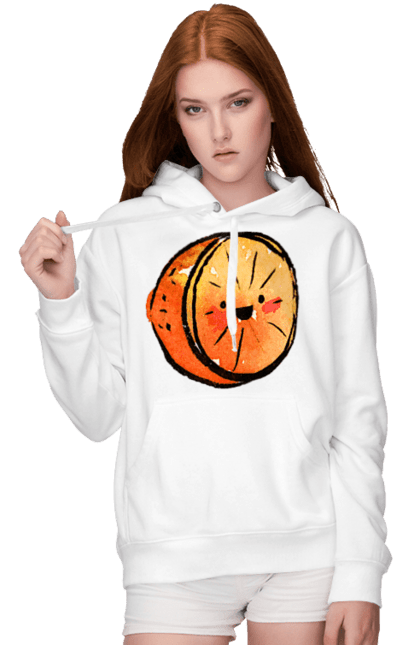 Жіноче худі з принтом "Милий апельсин". Апельсин, літо, любий, смайлик. 2070702