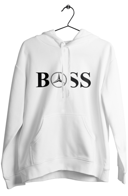 Women`s hoodie with prints the boss of mercedes. Boss, cars, mercedes. 2070702