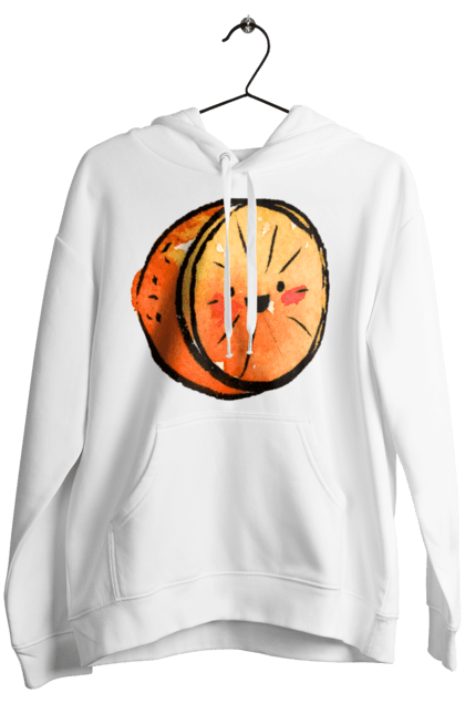 Жіноче худі з принтом "Милий апельсин". Апельсин, літо, любий, смайлик. 2070702