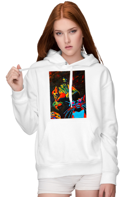 Жіноче худі з принтом "Секс коти". Картина, коти, секс. 2070702