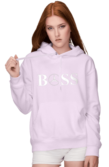 Women`s hoodie with prints the boss of mercedes. Boss, cars, mercedes. 2070702