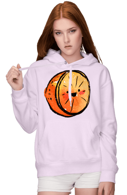 Жіноче худі з принтом "Милий апельсин". Апельсин, літо, любий, смайлик. 2070702