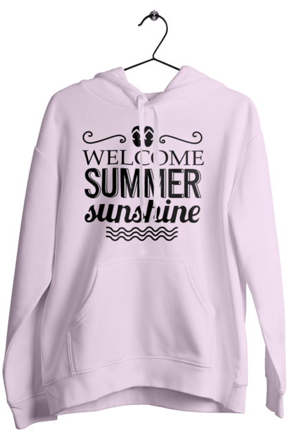 Жіноче худі з принтом "Привіт літні заходи". Вьетнамки, літо, сонце. 2070702