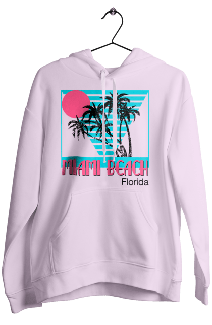 Жіноче худі з принтом "Майамі Пальми". Захід, майамі, пальми, флоріда. 2070702